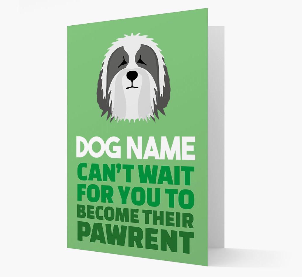 'Happy Anniversary Future Dog Parent' Card with {breedFullName} Icon