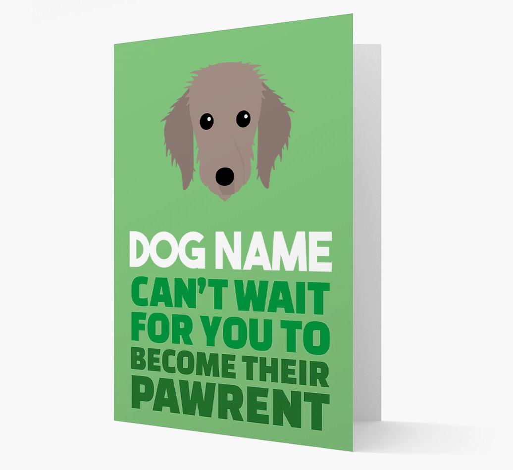 'Happy Anniversary Future Dog Parent' Card with {breedFullName} Icon