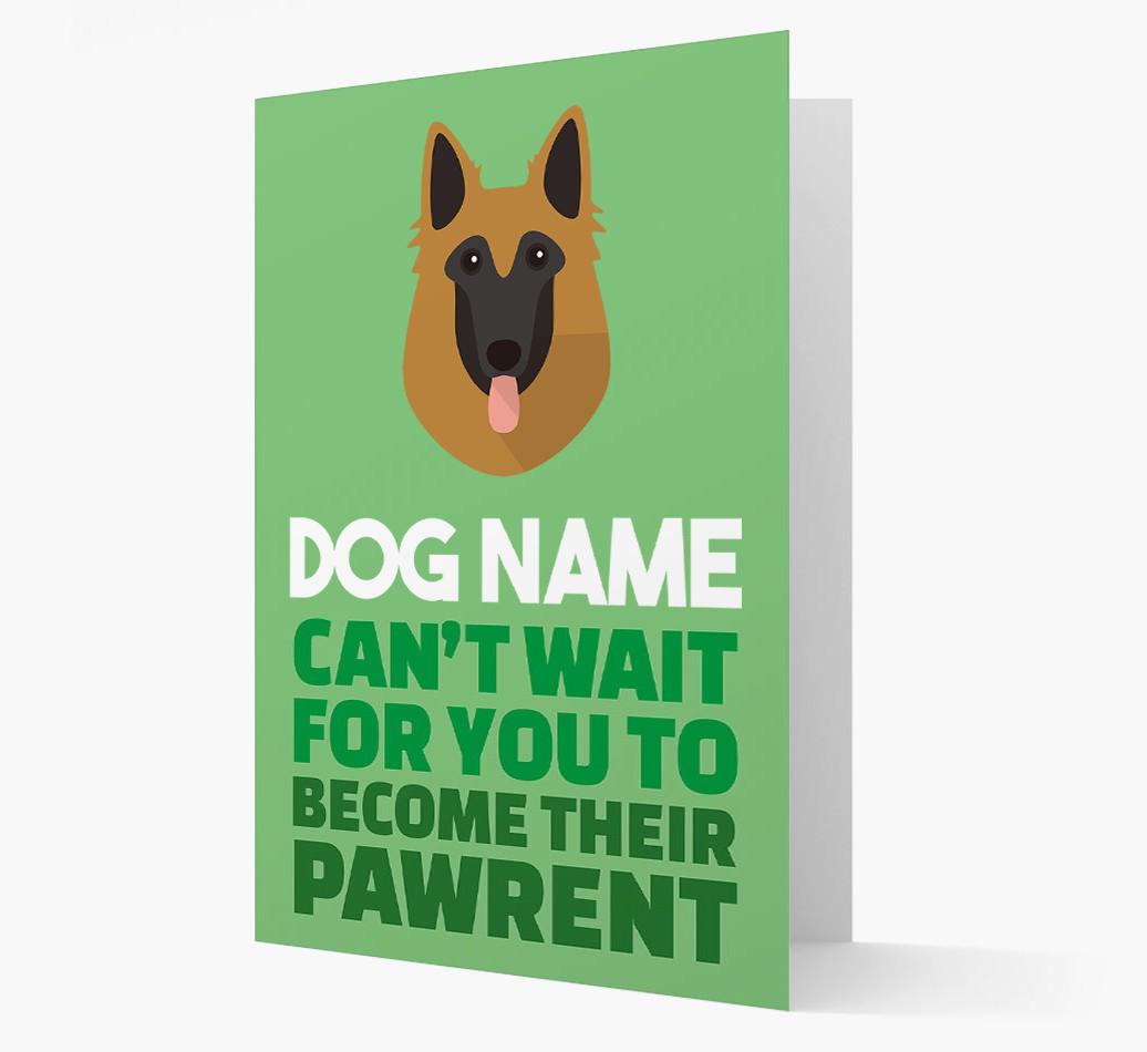 'Happy Anniversary Future Dog Parent' Card with {breedFullName} Icon