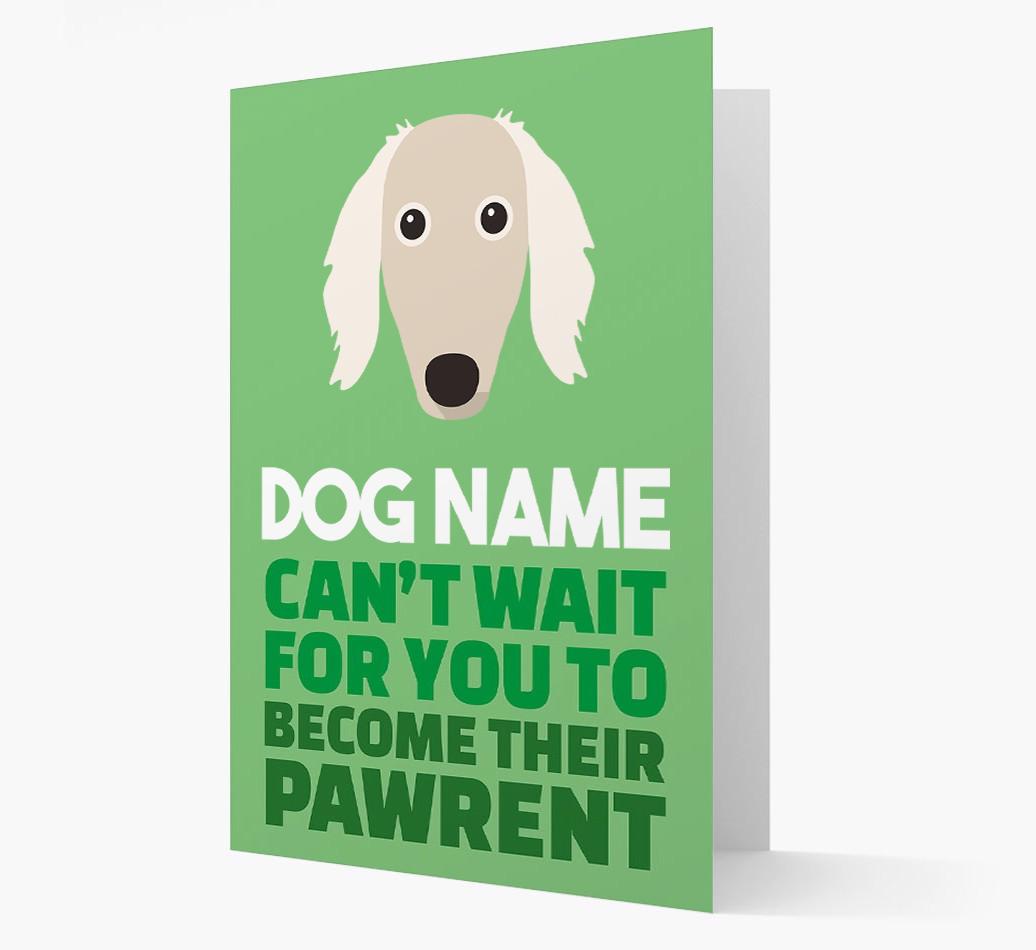 'Happy Anniversary Future Dog Parent' Card with {breedFullName} Icon