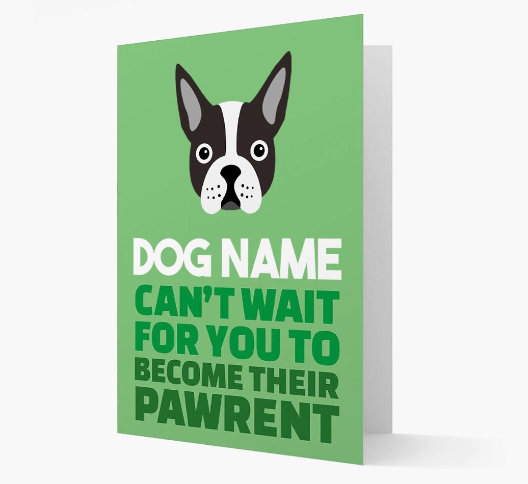 'Happy Anniversary Future Dog Parent' Card with {breedFullName} Icon