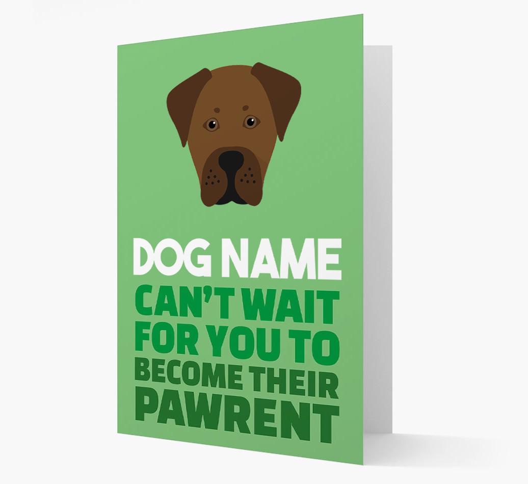 'Happy Anniversary Future Dog Parent' Card with {breedFullName} Icon