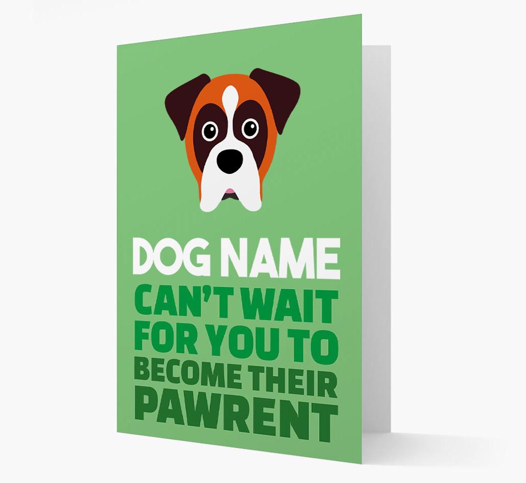 'Happy Anniversary Future Dog Parent' Card with {breedFullName} Icon