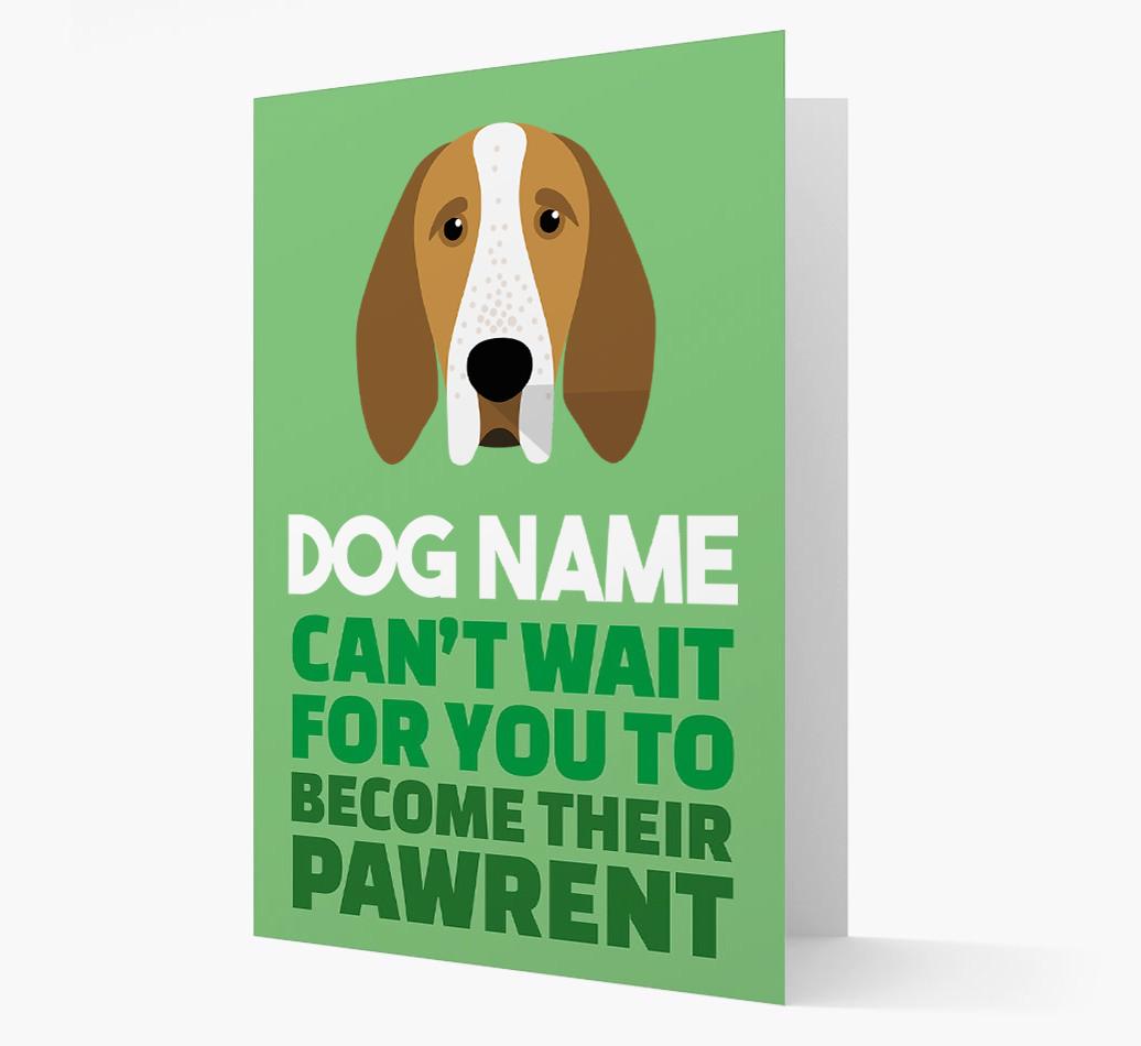'Happy Anniversary Future Dog Parent' Card with {breedFullName} Icon
