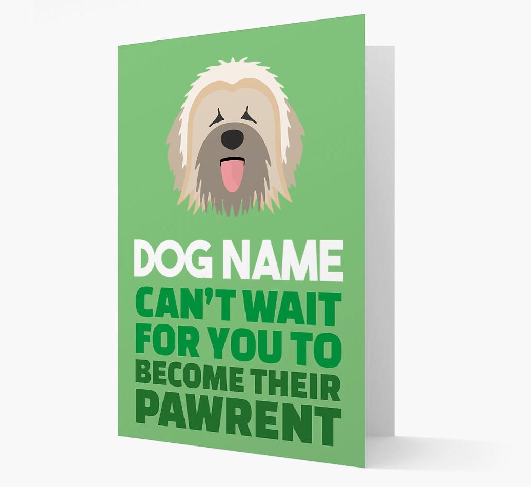 'Happy Anniversary Future Dog Parent' Card with {breedFullName} Icon
