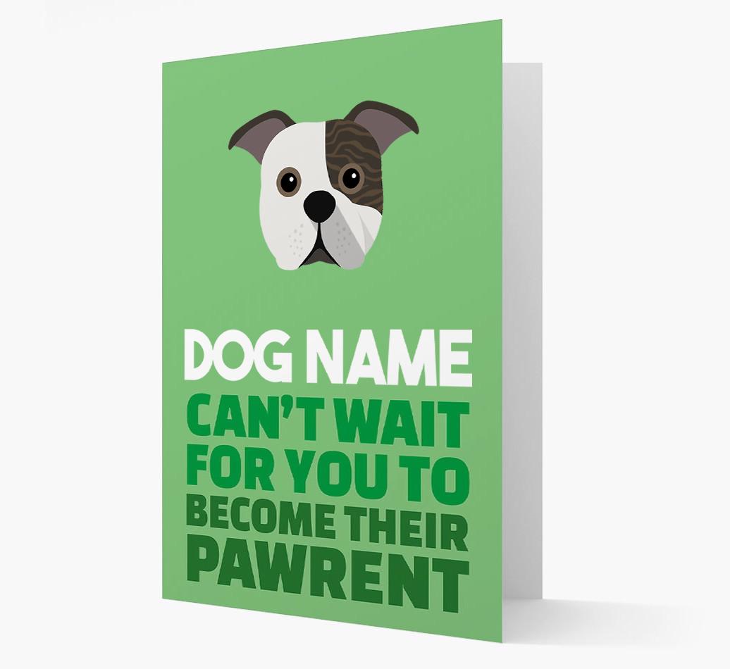 'Happy Anniversary Future Dog Parent' Card with {breedFullName} Icon