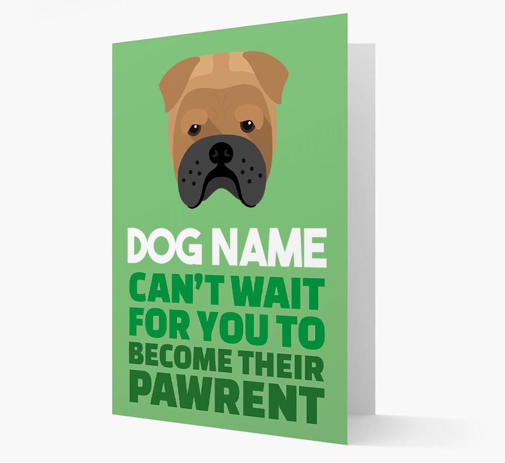 'Happy Anniversary Future Dog Parent' Card with {breedFullName} Icon