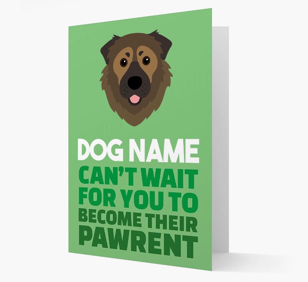 'Happy Anniversary Future Dog Parent' Card with {breedFullName} Icon