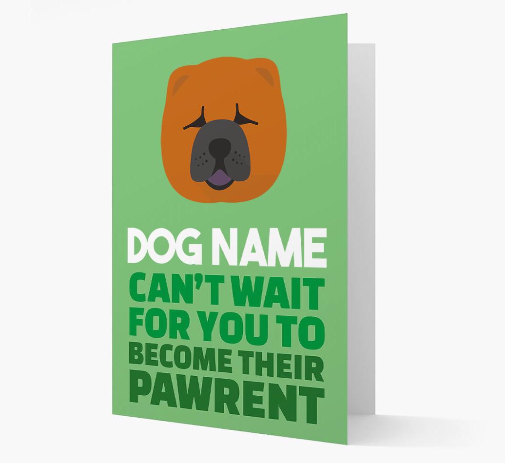 'Happy Anniversary Future Dog Parent' Card with {breedFullName} Icon