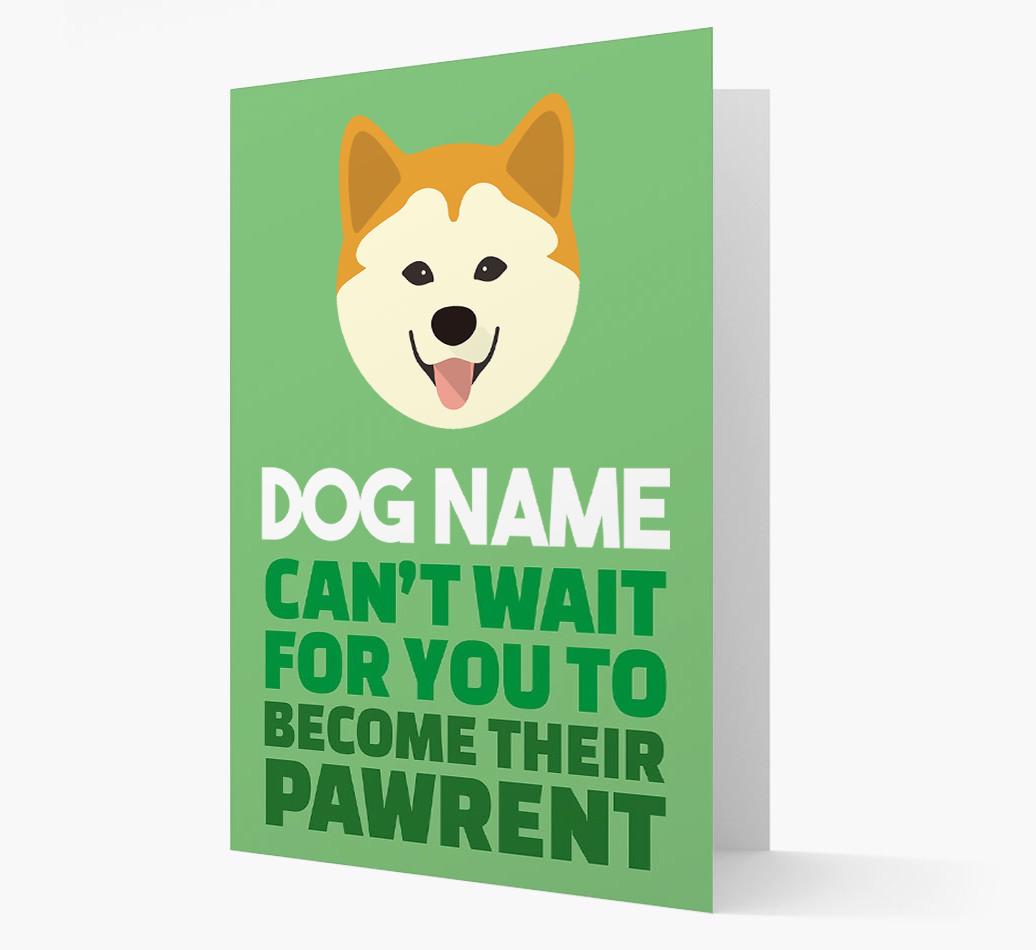 'Happy Anniversary Future Dog Parent' Card with {breedFullName} Icon
