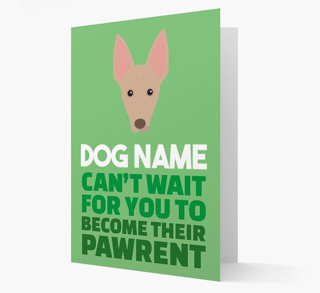 'Happy Anniversary Future Dog Parent' Card with {breedFullName} Icon