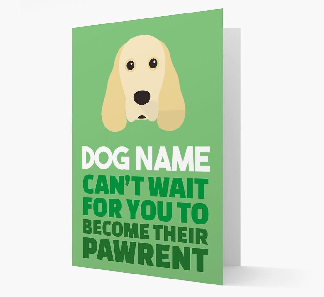 'Happy Anniversary Future Dog Parent' Card with {breedFullName} Icon