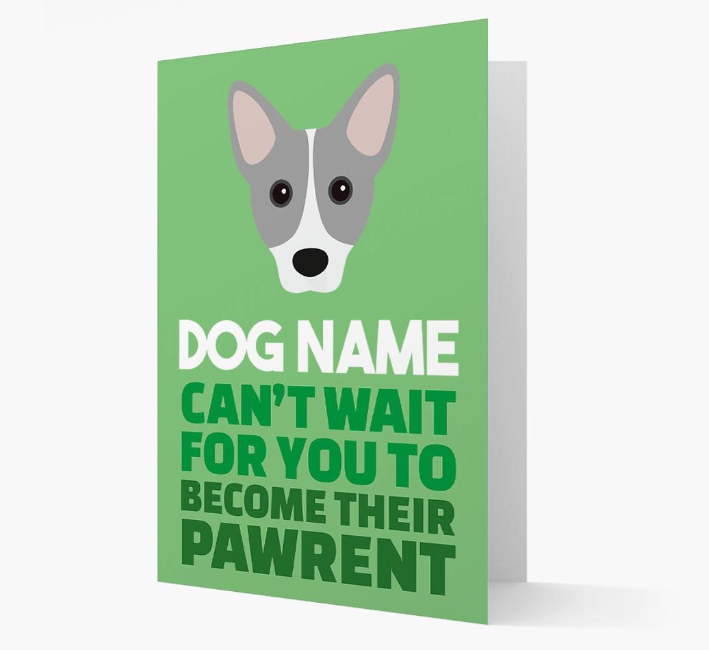 'Happy Anniversary Future Dog Parent' Card with {breedFullName} Icon