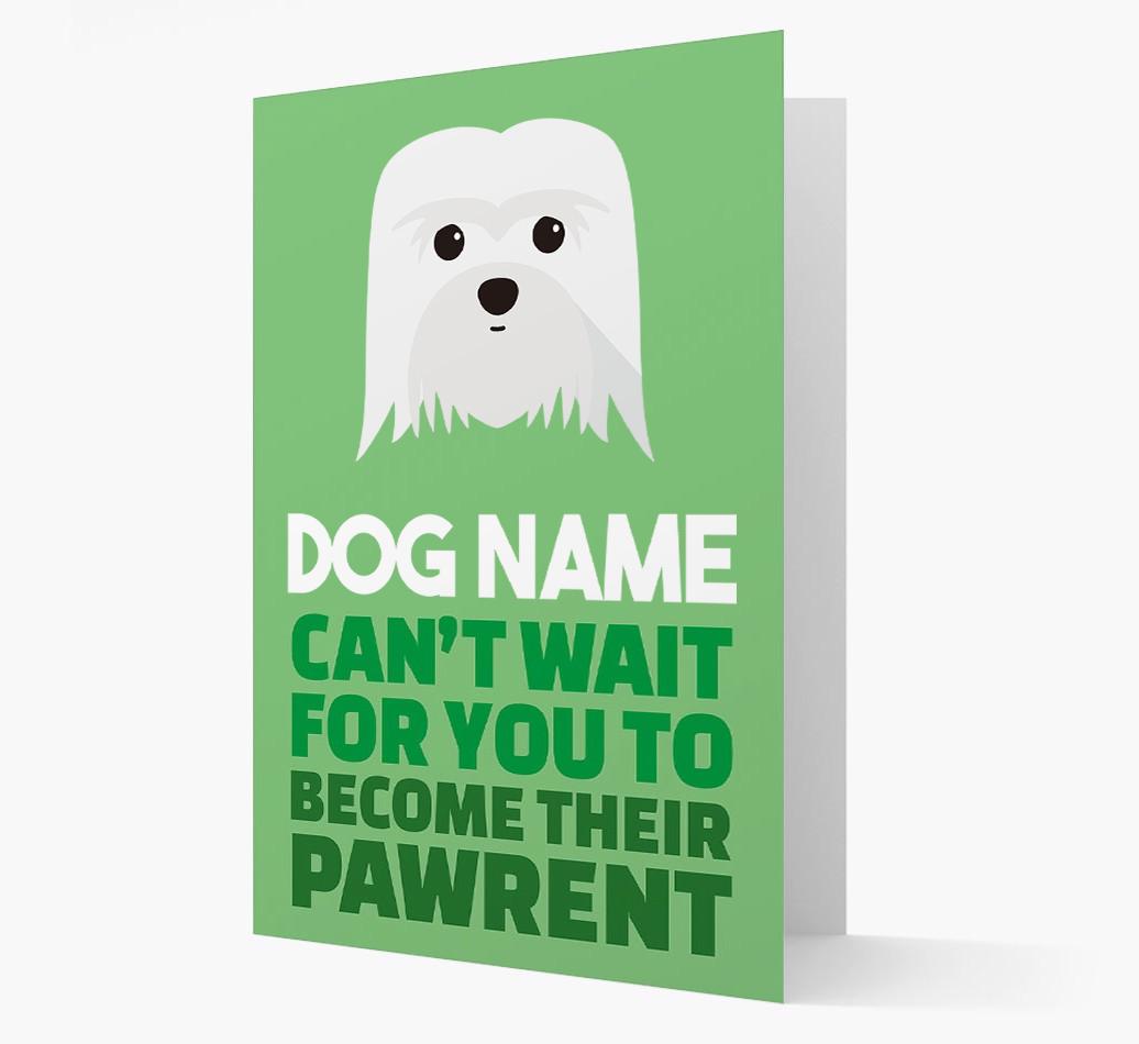 'Happy Anniversary Future Dog Parent' Card with {breedFullName} Icon