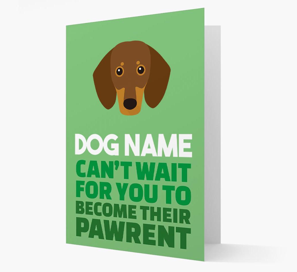 'Happy Anniversary Future Dog Parent' Card with {breedFullName} Icon