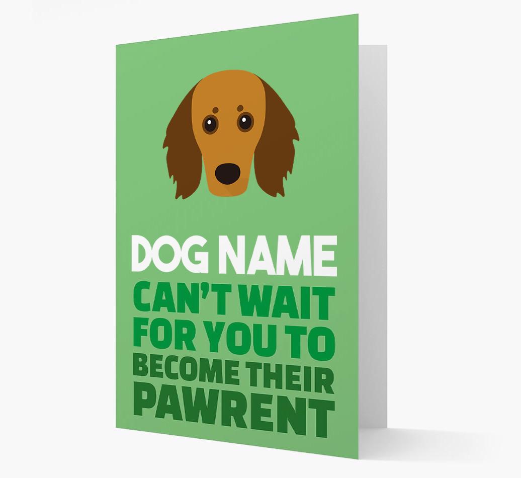 'Happy Anniversary Future Dog Parent' Card with {breedFullName} Icon