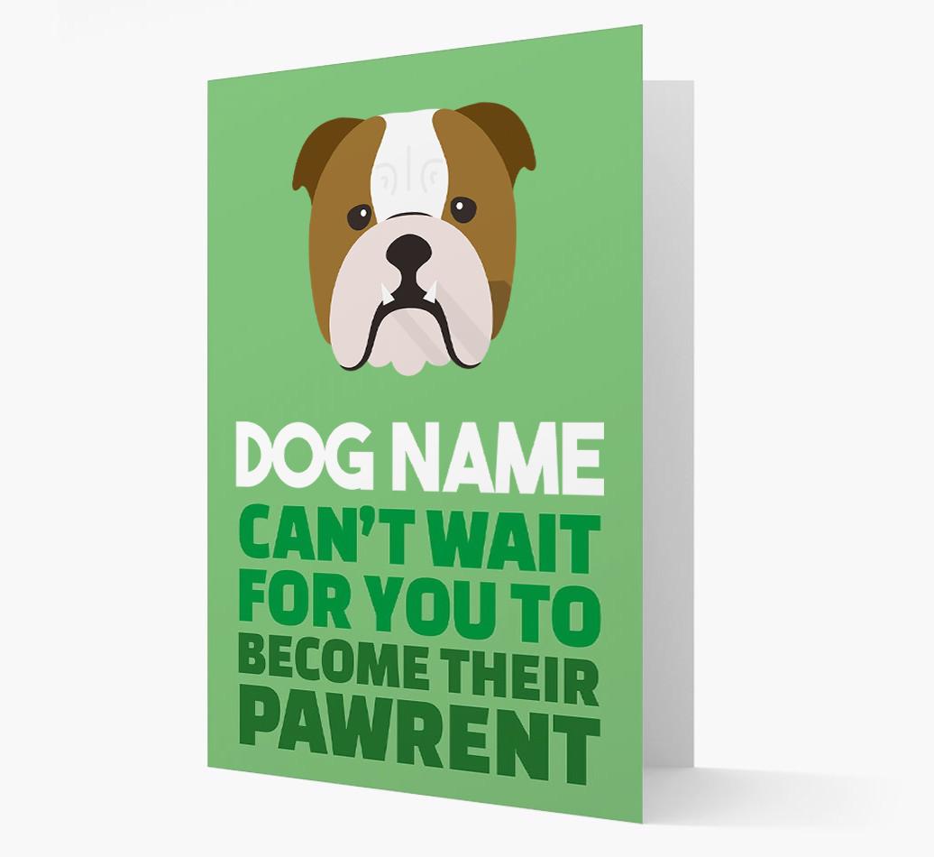 'Happy Anniversary Future Dog Parent' Card with {breedFullName} Icon