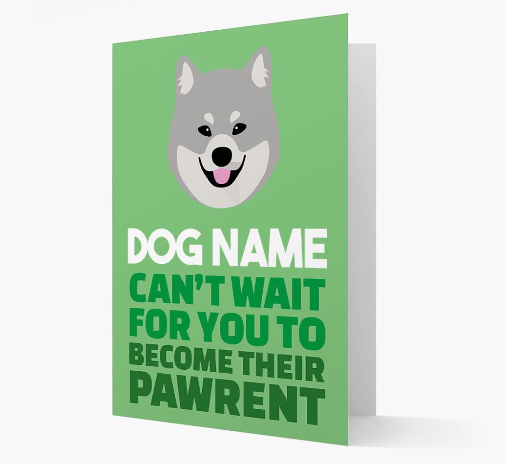 'Happy Anniversary Future Dog Parent' Card with {breedFullName} Icon