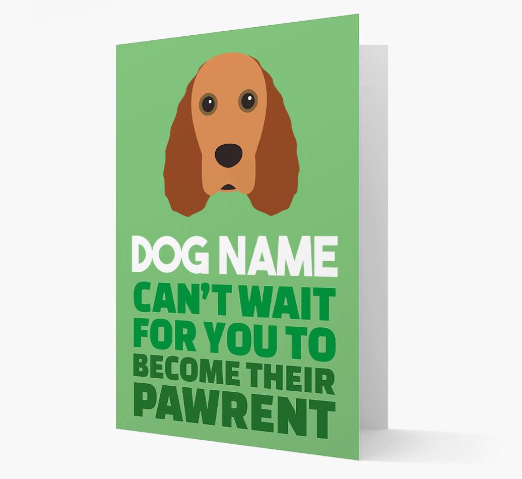 'Happy Anniversary Future Dog Parent' Card with {breedFullName} Icon