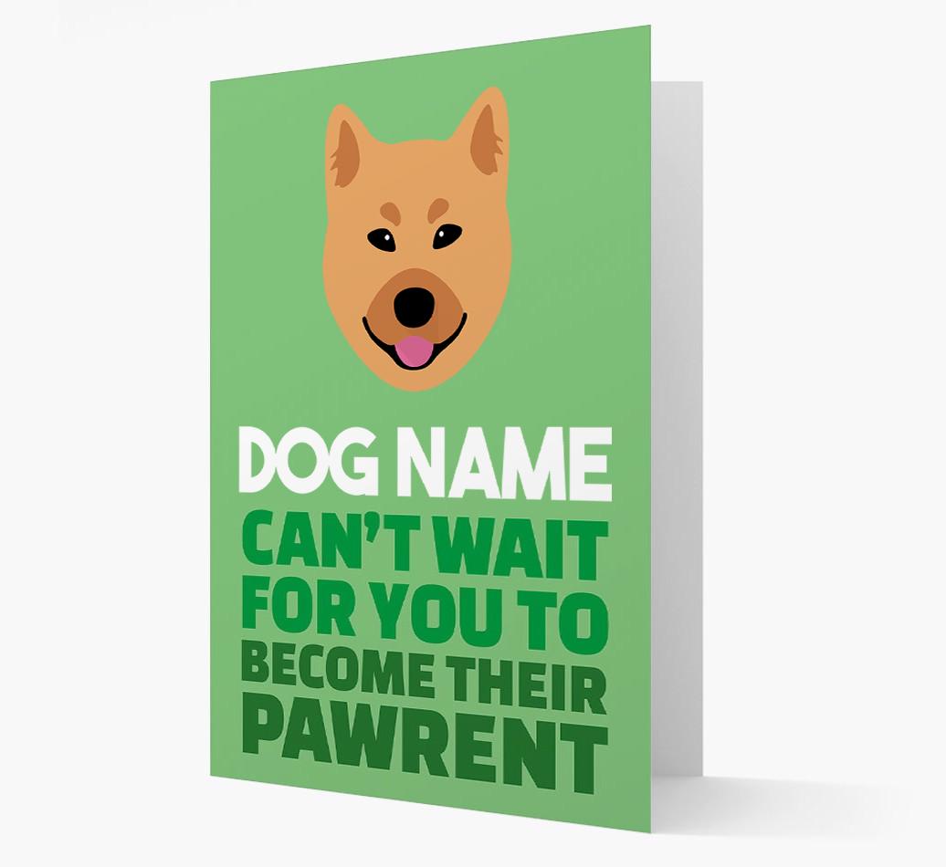 'Happy Anniversary Future Dog Parent' Card with {breedFullName} Icon