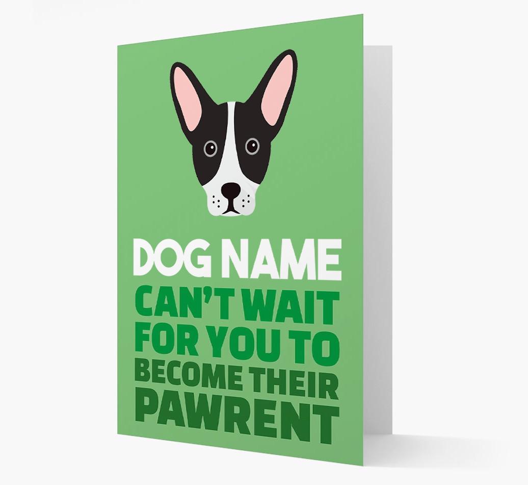 'Happy Anniversary Future Dog Parent' Card with {breedFullName} Icon