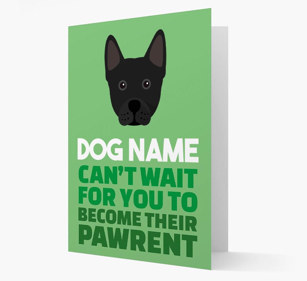 'Happy Anniversary Future Dog Parent' Card with {breedFullName} Icon
