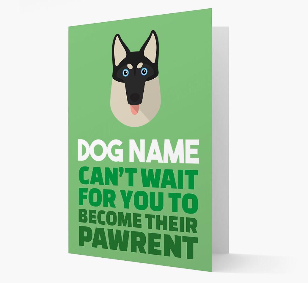 'Happy Anniversary Future Dog Parent' Card with {breedFullName} Icon