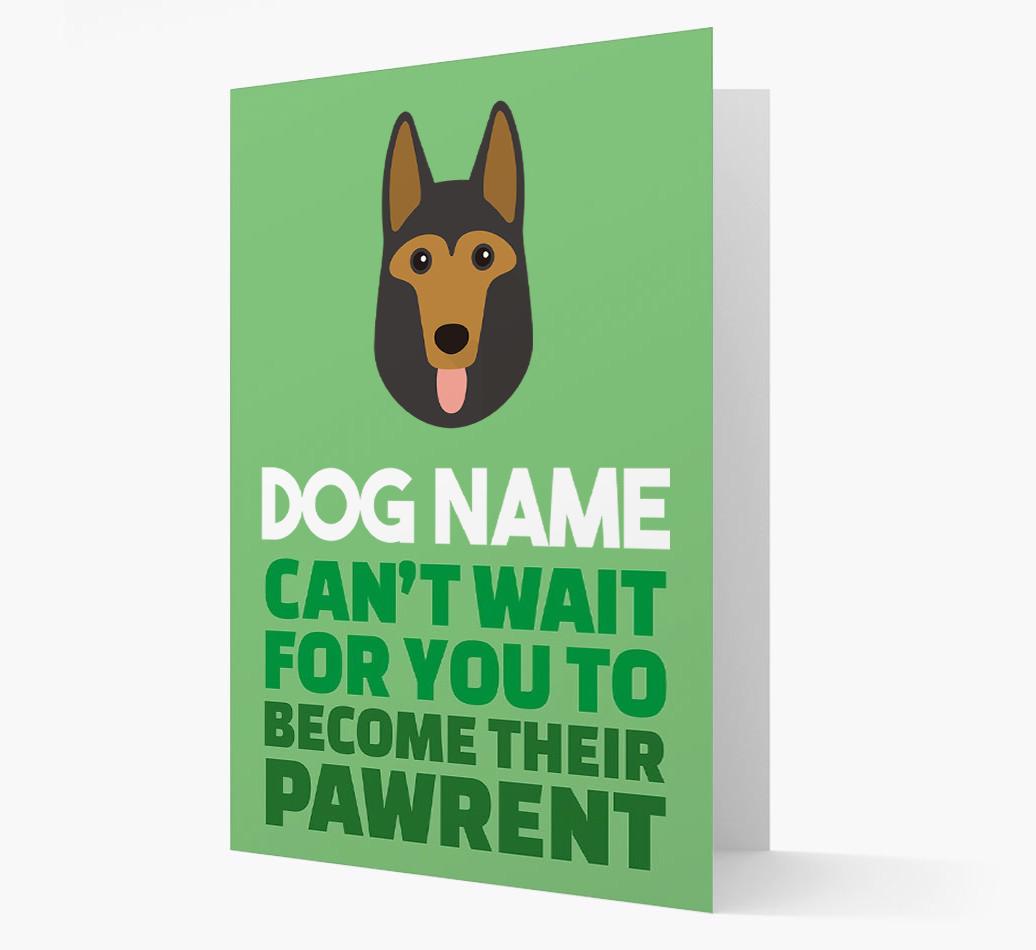 'Happy Anniversary Future Dog Parent' Card with {breedFullName} Icon