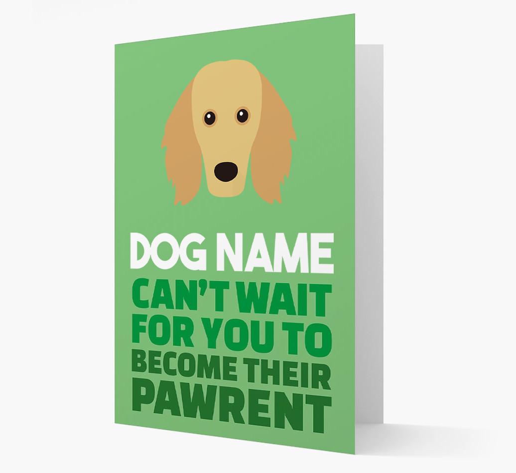 'Happy Anniversary Future Dog Parent' Card with {breedFullName} Icon