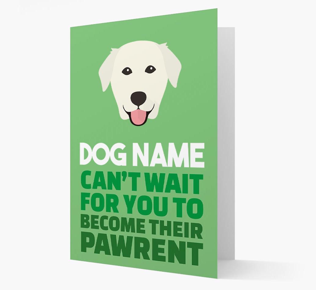 'Happy Anniversary Future Dog Parent' Card with {breedFullName} Icon