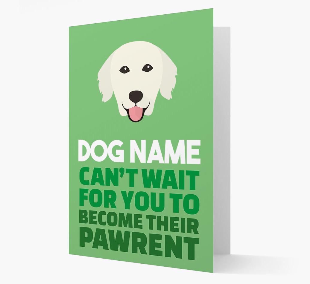 'Happy Anniversary Future Dog Parent' Card with {breedFullName} Icon