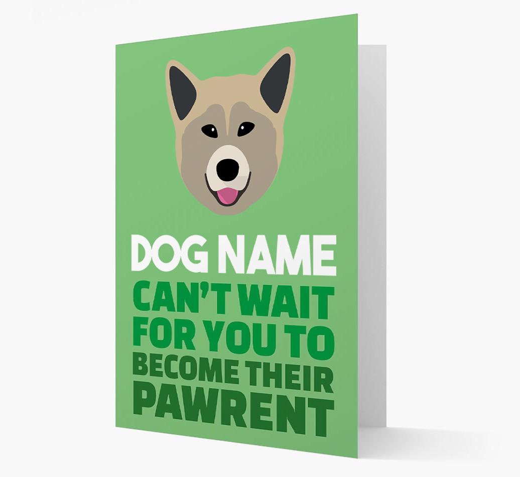 'Happy Anniversary Future Dog Parent' Card with {breedFullName} Icon