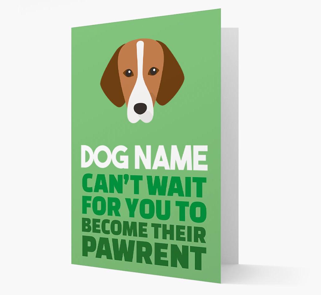 'Happy Anniversary Future Dog Parent' Card with {breedFullName} Icon