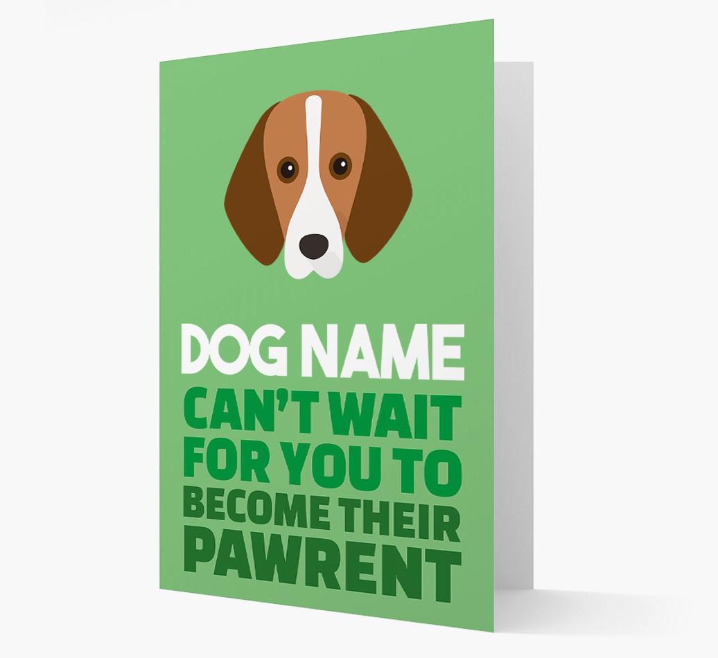'Happy Anniversary Future Dog Parent' Card with {breedFullName} Icon