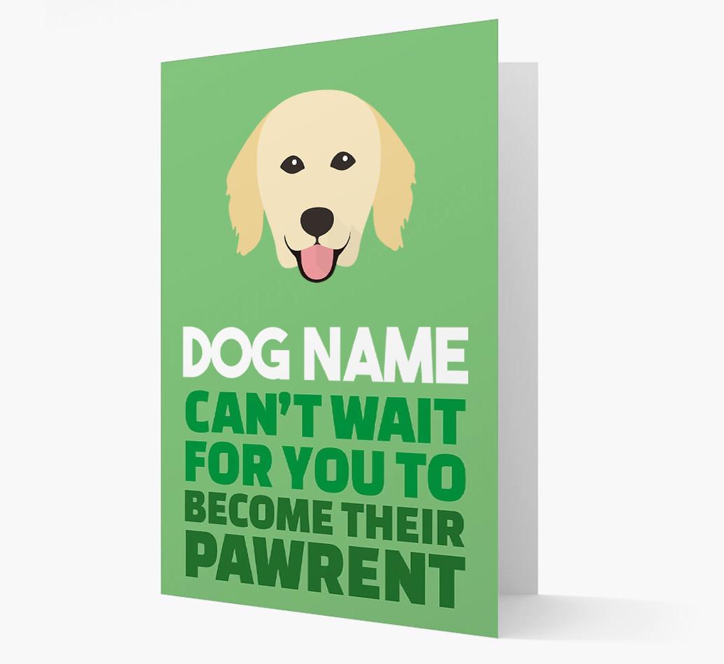 'Happy Anniversary Future Dog Parent' Card with {breedFullName} Icon