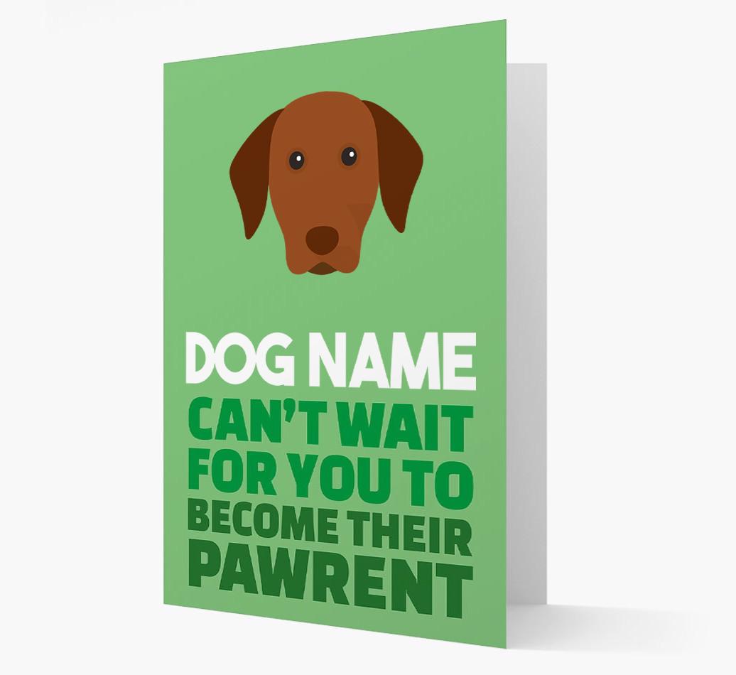 'Happy Anniversary Future Dog Parent' Card with {breedFullName} Icon