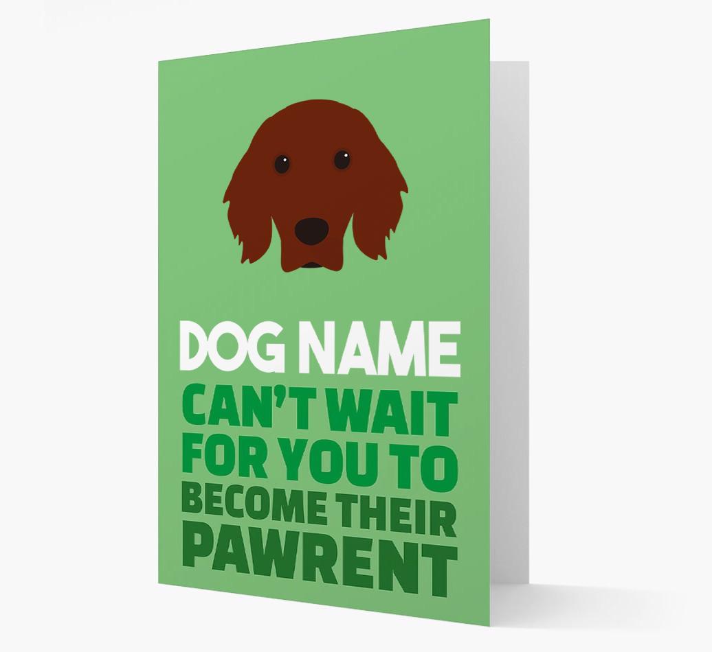 'Happy Anniversary Future Dog Parent' Card with {breedFullName} Icon