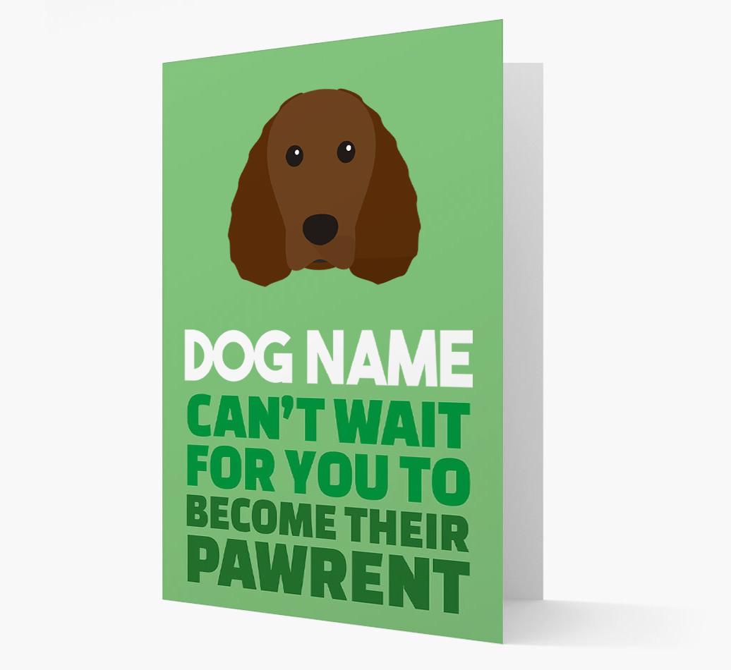 'Happy Anniversary Future Dog Parent' Card with {breedFullName} Icon