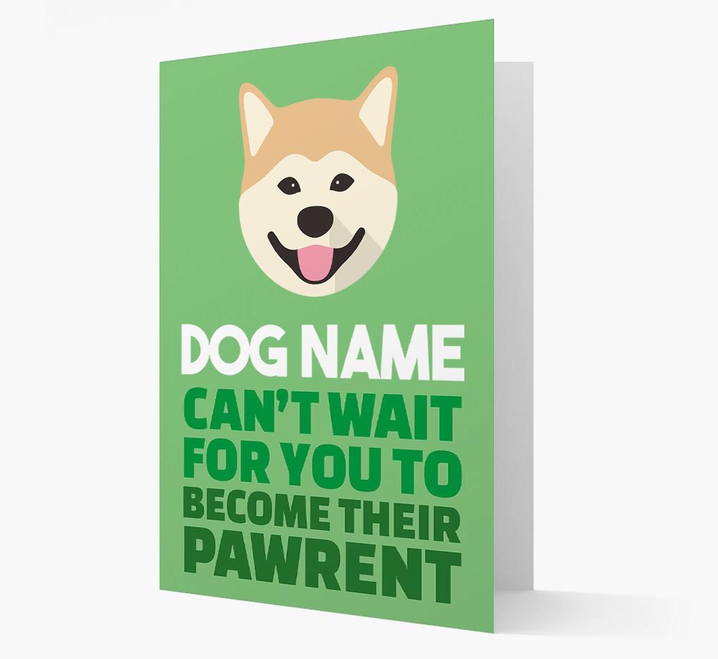 'Happy Anniversary Future Dog Parent' Card with {breedFullName} Icon