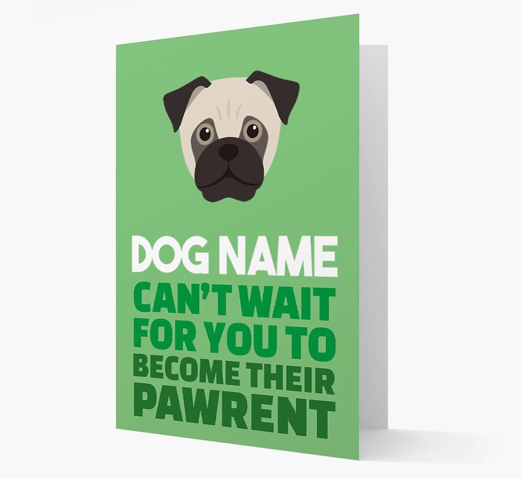 'Happy Anniversary Future Dog Parent' Card with {breedFullName} Icon