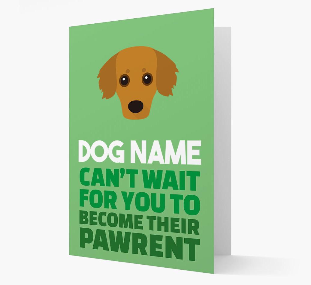 'Happy Anniversary Future Dog Parent' Card with {breedFullName} Icon