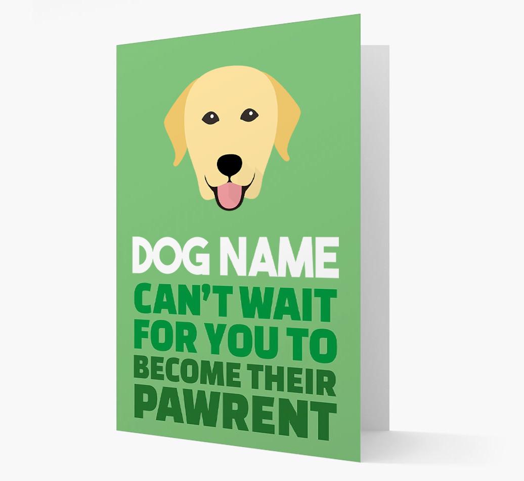 'Happy Anniversary Future Dog Parent' Card with {breedFullName} Icon