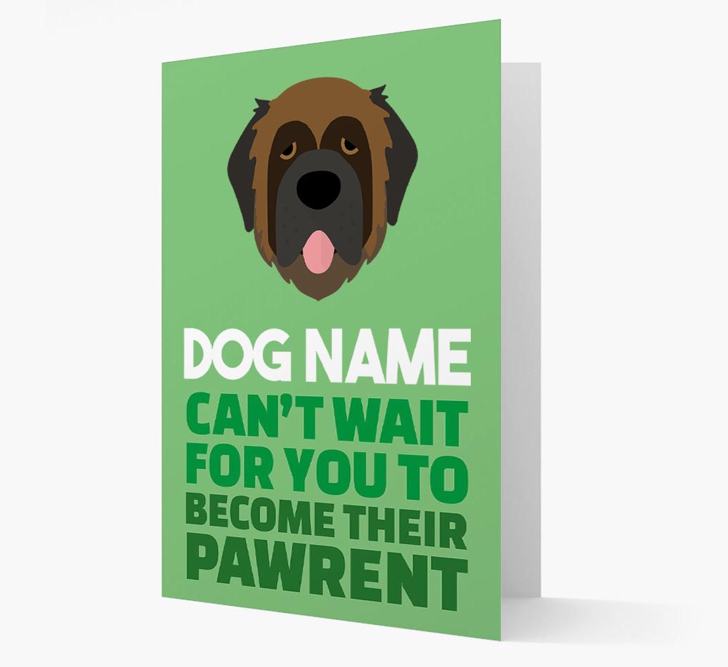'Happy Anniversary Future Dog Parent' Card with {breedFullName} Icon