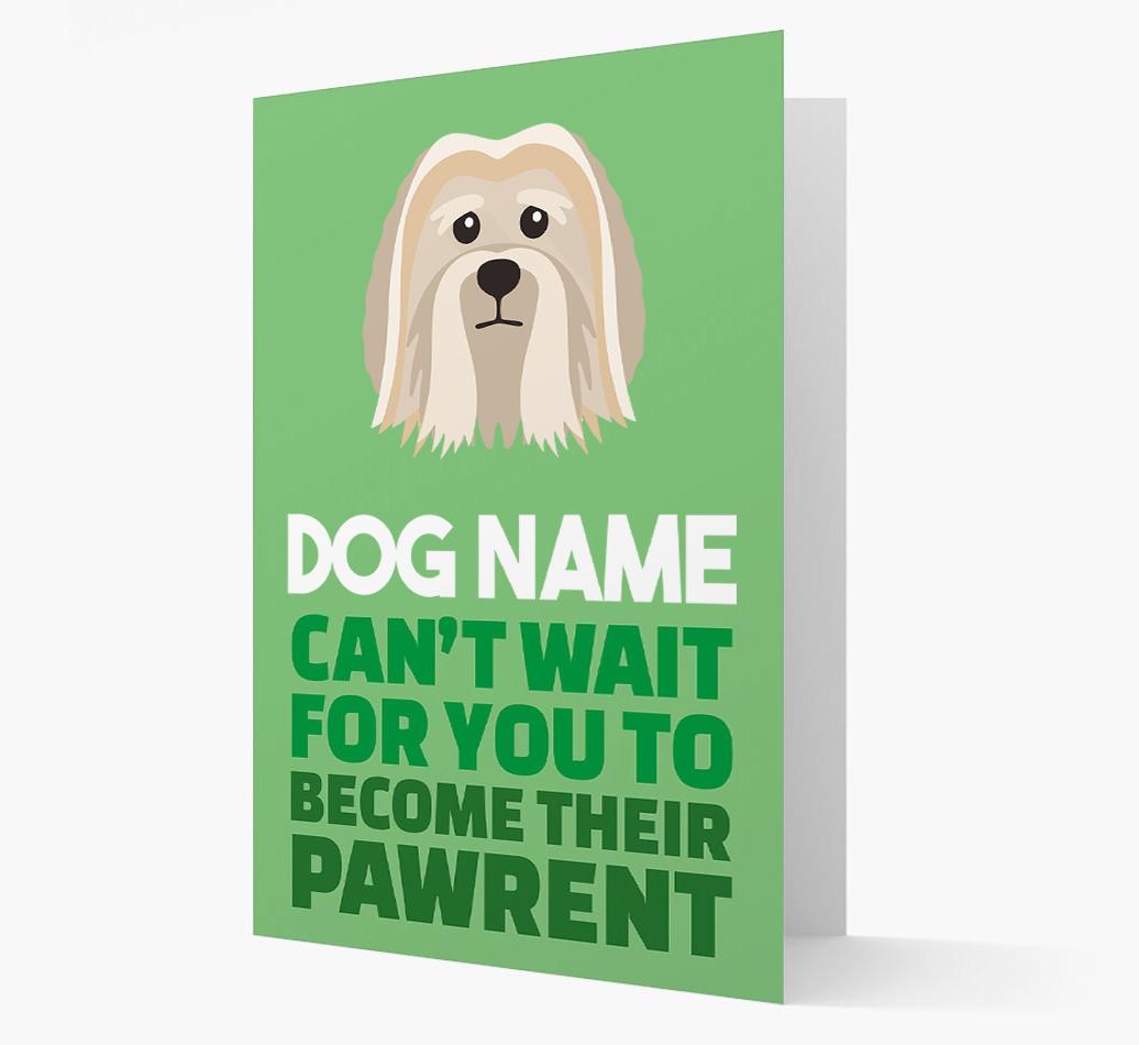 'Happy Anniversary Future Dog Parent' Card with {breedFullName} Icon