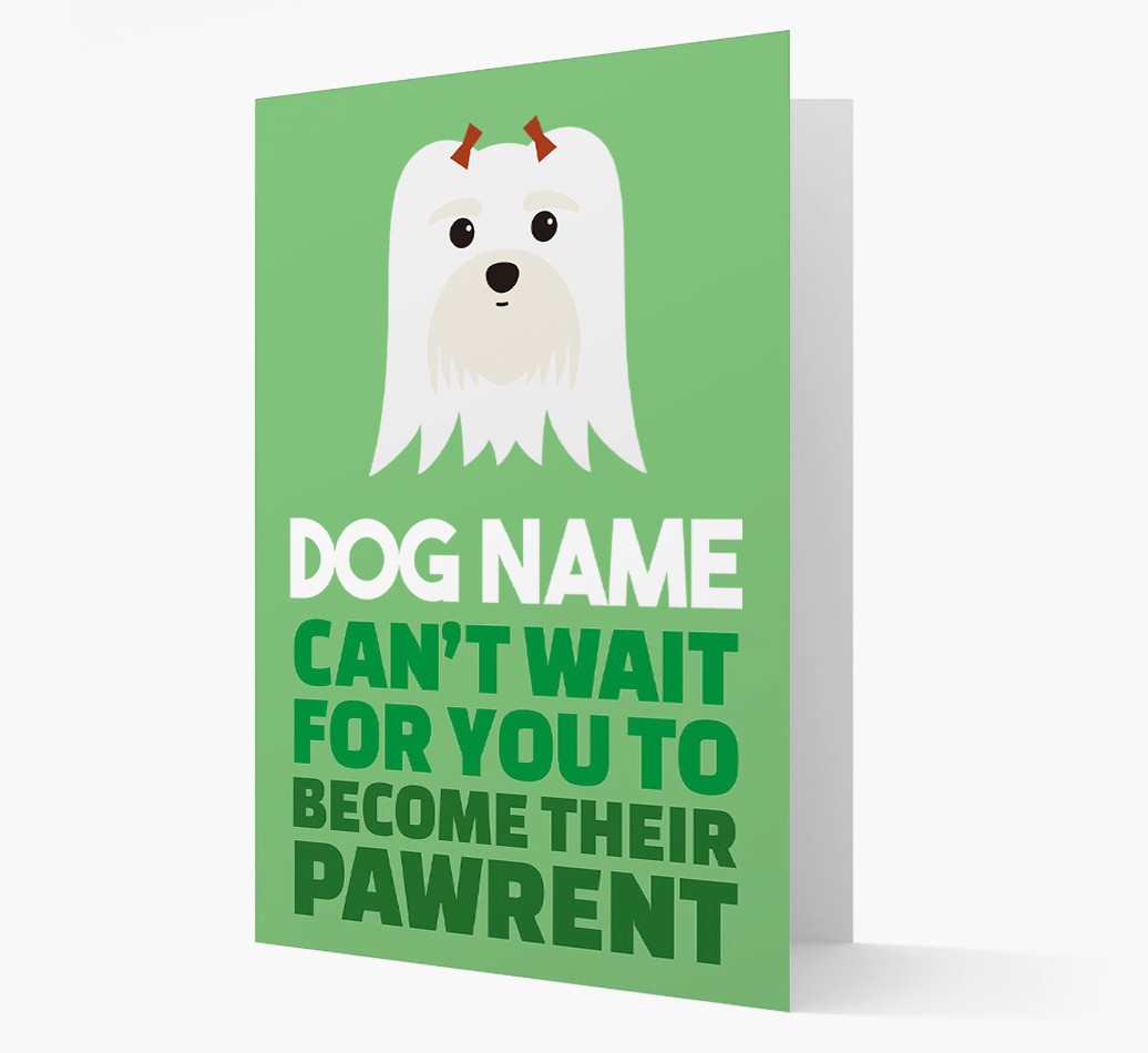 'Happy Anniversary Future Dog Parent' Card with {breedFullName} Icon