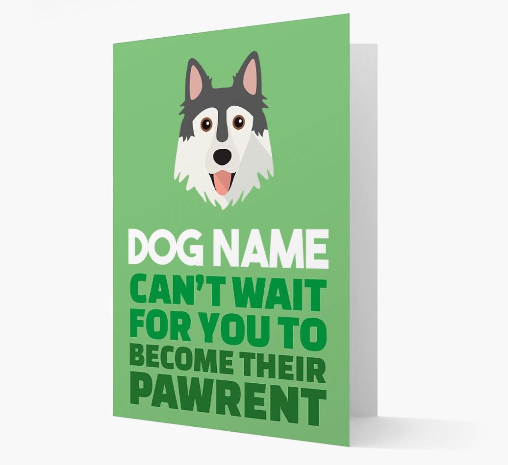 'Happy Anniversary Future Dog Parent' Card with {breedFullName} Icon