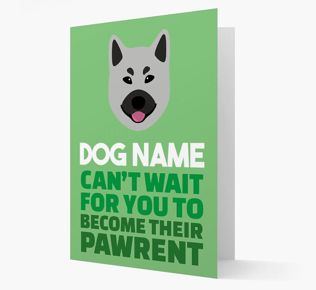 'Happy Anniversary Future Dog Parent' Card with {breedFullName} Icon