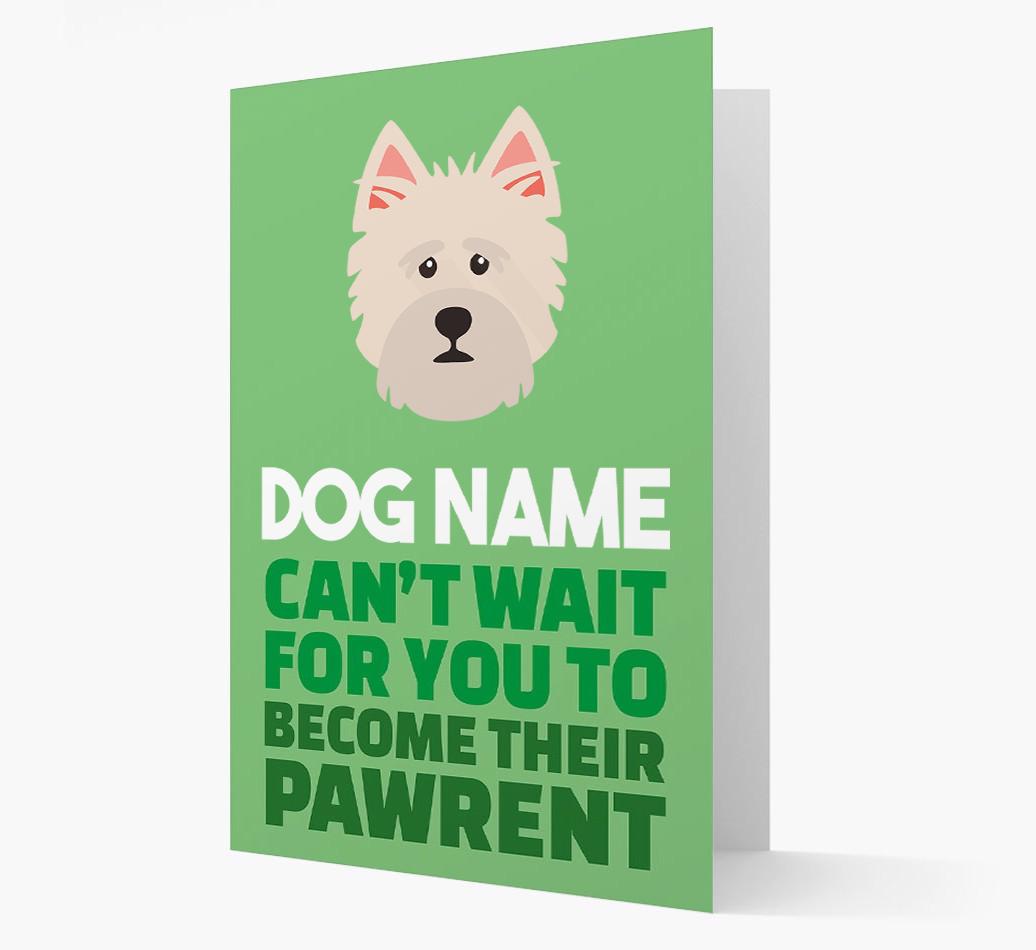 'Happy Anniversary Future Dog Parent' Card with {breedFullName} Icon