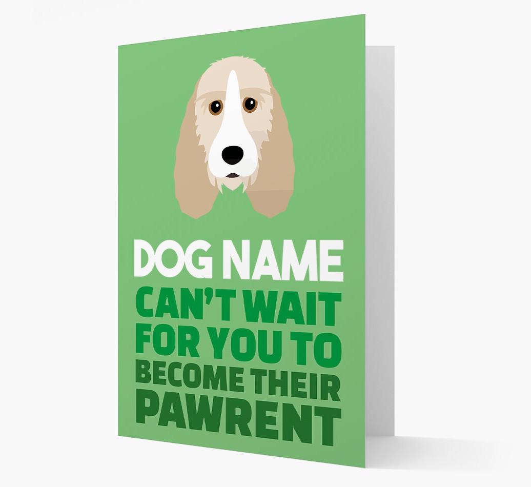 'Happy Anniversary Future Dog Parent' Card with {breedFullName} Icon
