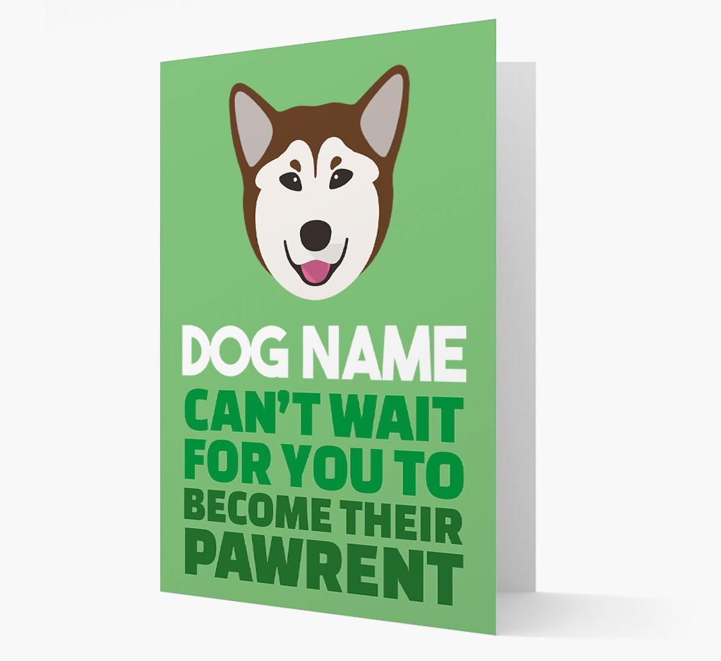 'Happy Anniversary Future Dog Parent' Card with {breedFullName} Icon